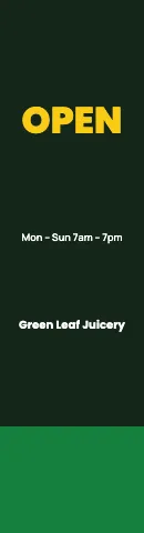 Juice & smoothie bar open flag template