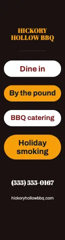 BBQ smokehouse service pills flag template