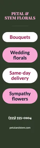 Florist service pills flag template