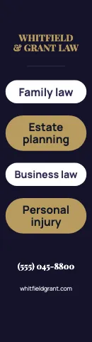 Law firm service pills flag template