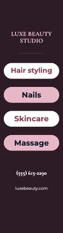Salon & spa service pills flag template