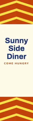 Breakfast diner chevrons flag template