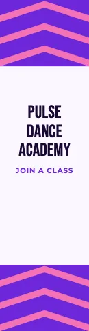 Dance studio chevrons flag template
