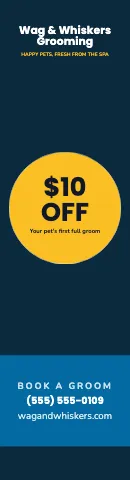 Pet grooming offer circle flag template