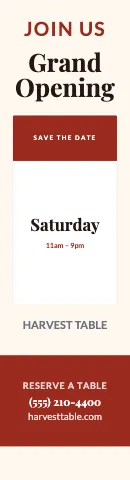 Restaurant event flag template