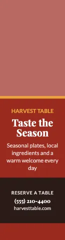 Restaurant photo top flag template