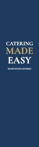 Catering stacked words flag template