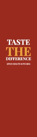 Indian restaurant stacked words flag template