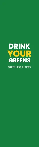 Juice & smoothie bar stacked words flag template