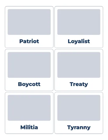 High school picture word cards flashcards template