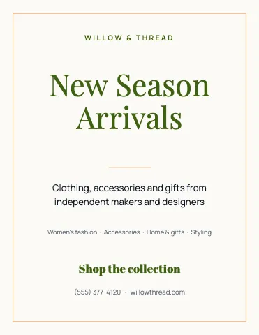 Retail & boutique elegant flyer template