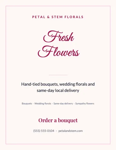 Florist elegant flyer template