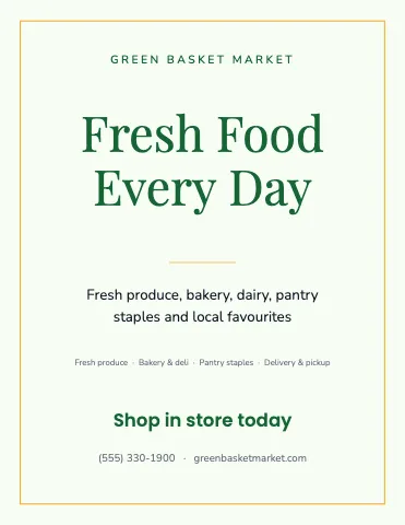 Grocery & market elegant flyer template