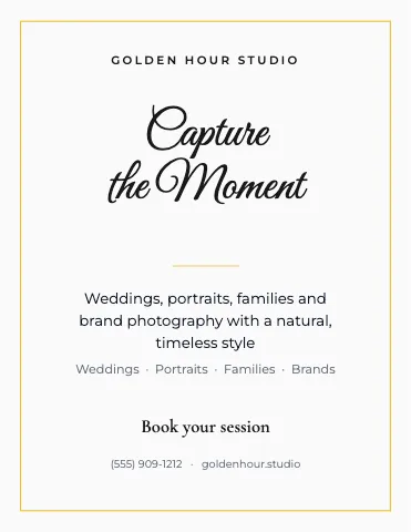 Photography & creative elegant flyer template