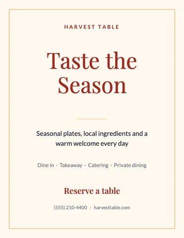 Restaurant elegant flyer template