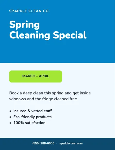 Cleaning services event flyer template