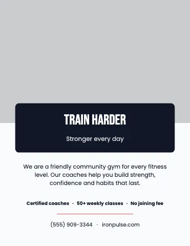 Fitness & gym photo flyer template