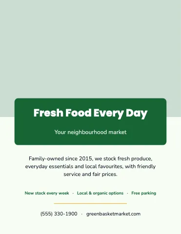 Grocery & market photo flyer template