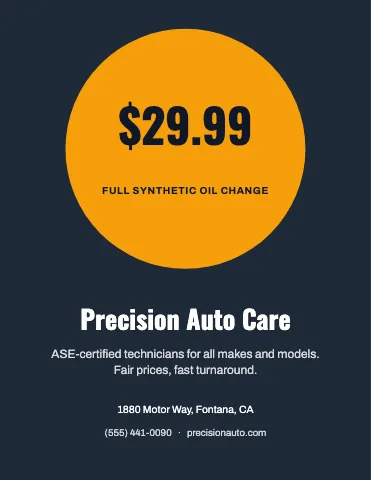 Auto repair big offer flyer template