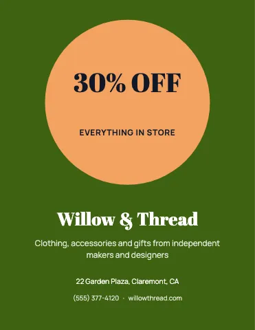Retail & boutique big offer flyer template