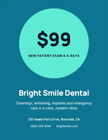Medical & dental big offer flyer template