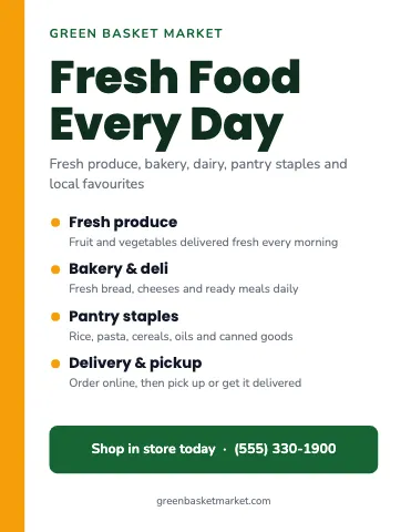 Grocery & market services flyer template