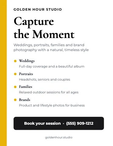 Photography & creative services flyer template