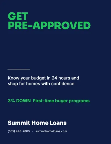 Mortgage & lending big type flyer template