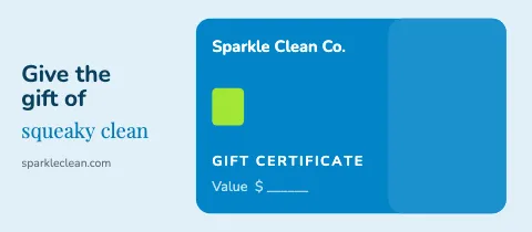 Cleaning services card style gift certificate template