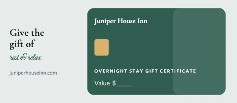 Hotel & B&B card style gift certificate template