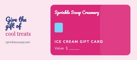 Ice cream shop card style gift certificate template