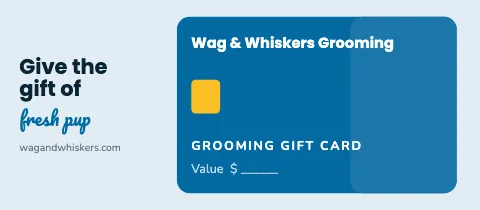 Pet grooming card style gift certificate template