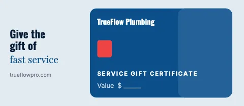 Plumbing & HVAC card style gift certificate template