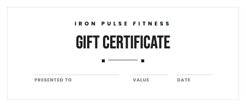 Fitness & gym minimal gift certificate template