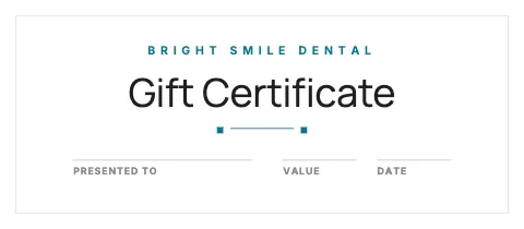 Medical & dental minimal gift certificate template