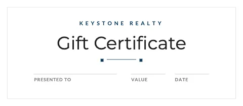 Real estate minimal gift certificate template