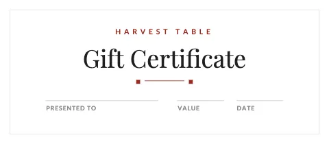 Restaurant minimal gift certificate template