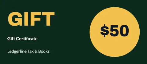 Accounting & tax bold gift certificate template