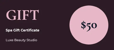 Salon & spa bold gift certificate template