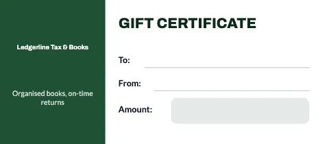 Accounting & tax classic gift certificate template