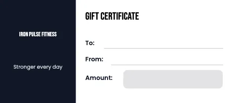Fitness & gym classic gift certificate template