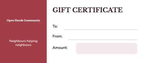 Nonprofit & charity classic gift certificate template