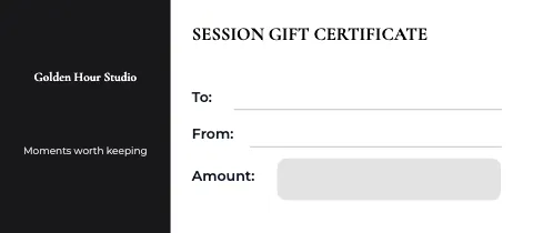 Photography & creative classic gift certificate template