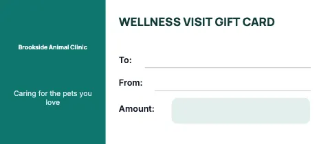 Veterinary clinic classic gift certificate template