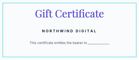 Tech & agency elegant gift certificate template