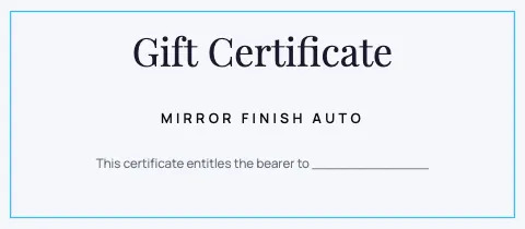 Auto detailing elegant gift certificate template