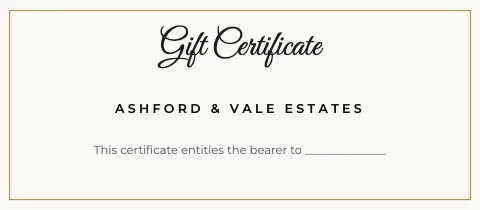 Luxury homes elegant gift certificate template