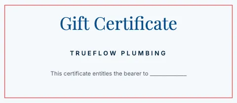 Plumbing & HVAC elegant gift certificate template
