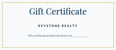 Real estate elegant gift certificate template