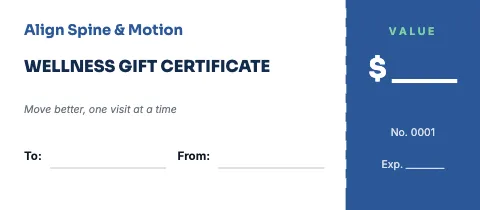 Chiropractic & physio tear-off gift certificate template